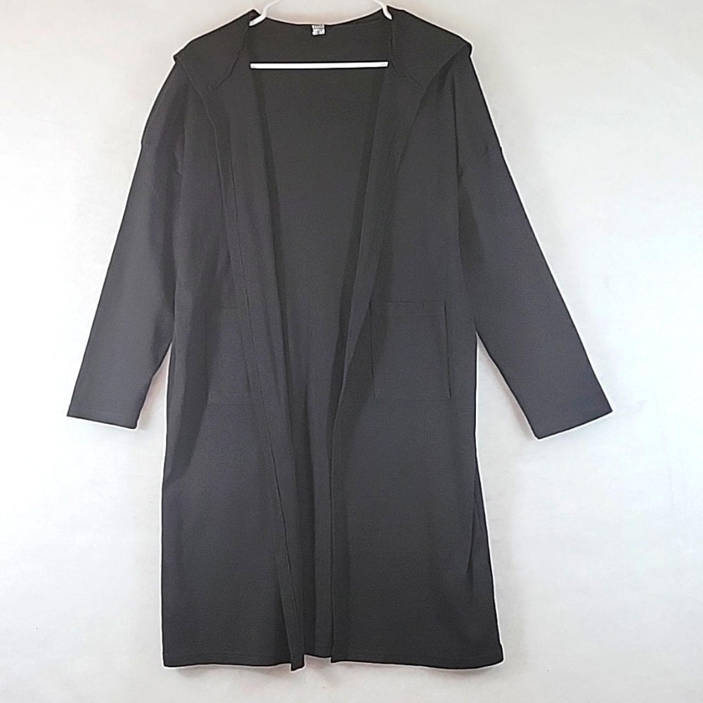 Weierya Hooded Open Front Sweater Size L